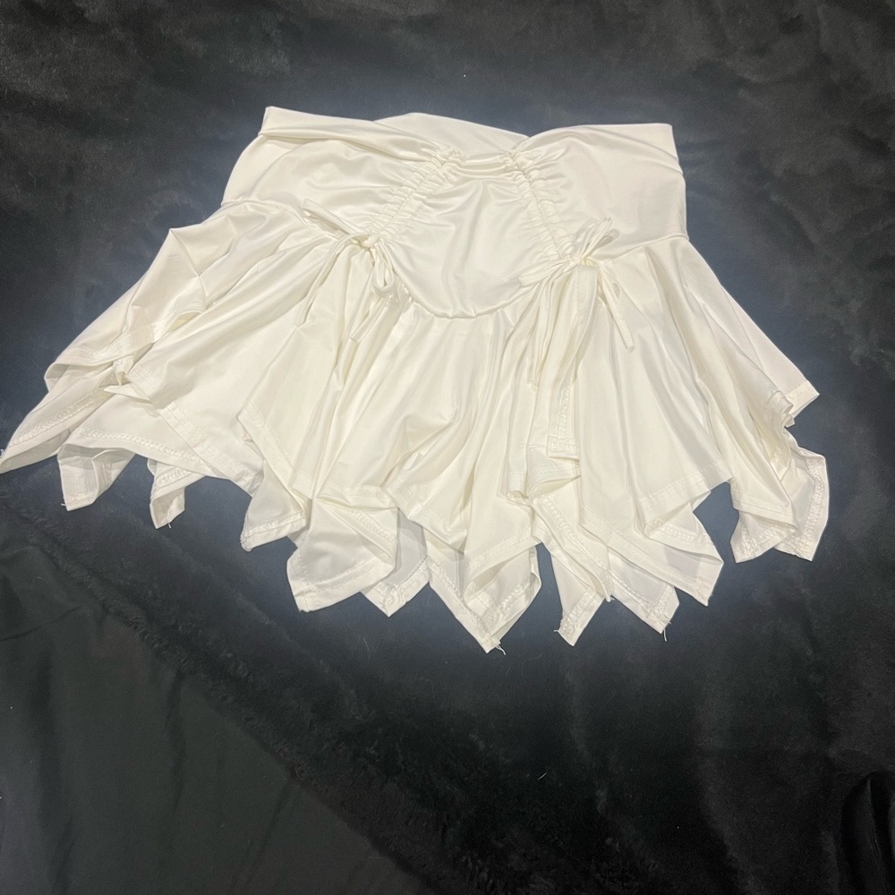 White Fairy Handkerchief Hem Skort